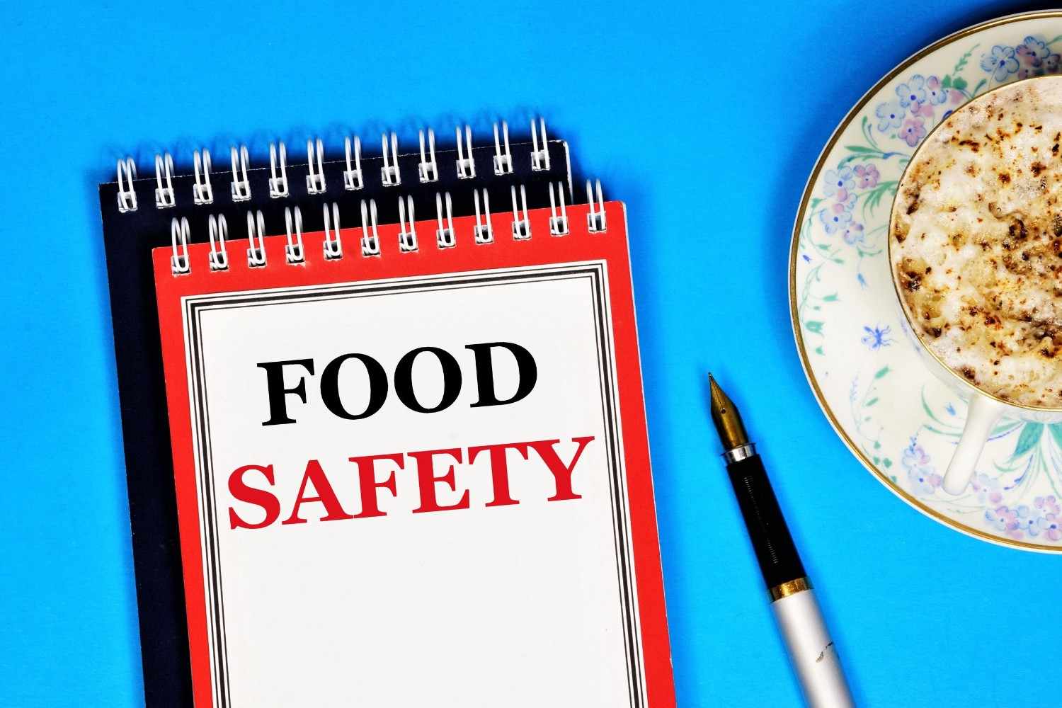 A Food Safety Text Label On A Table