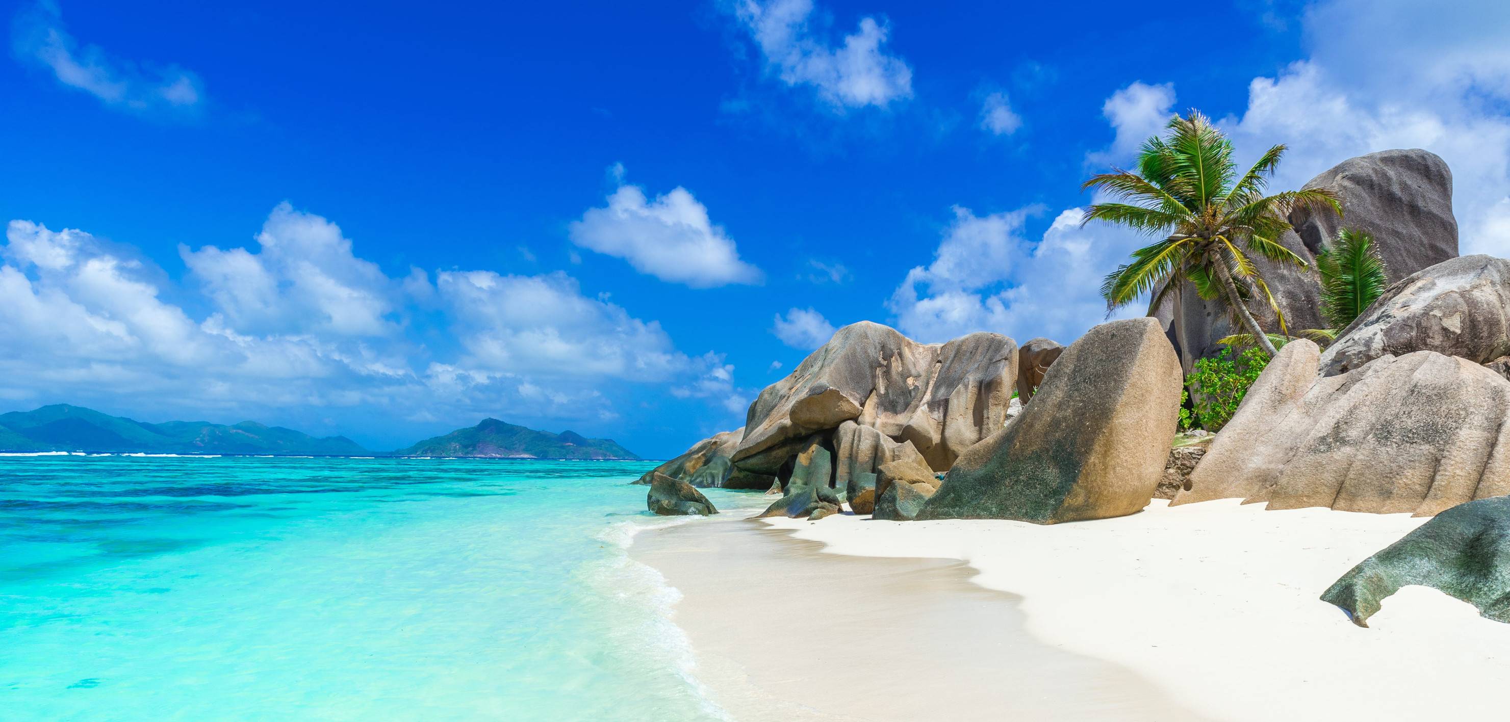 Anse Source Beach In La Digue Seychelles