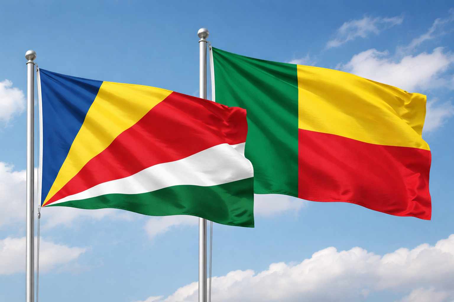 Benin And Seychelles Flags