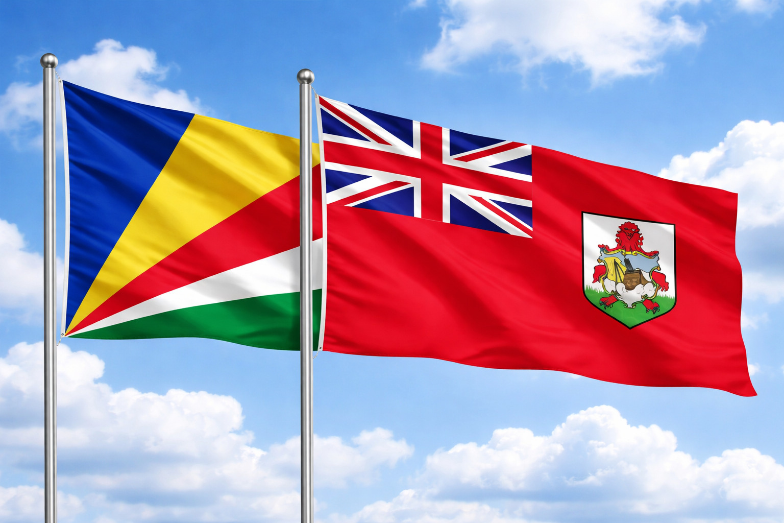 Bermuda And Seychelles Flags