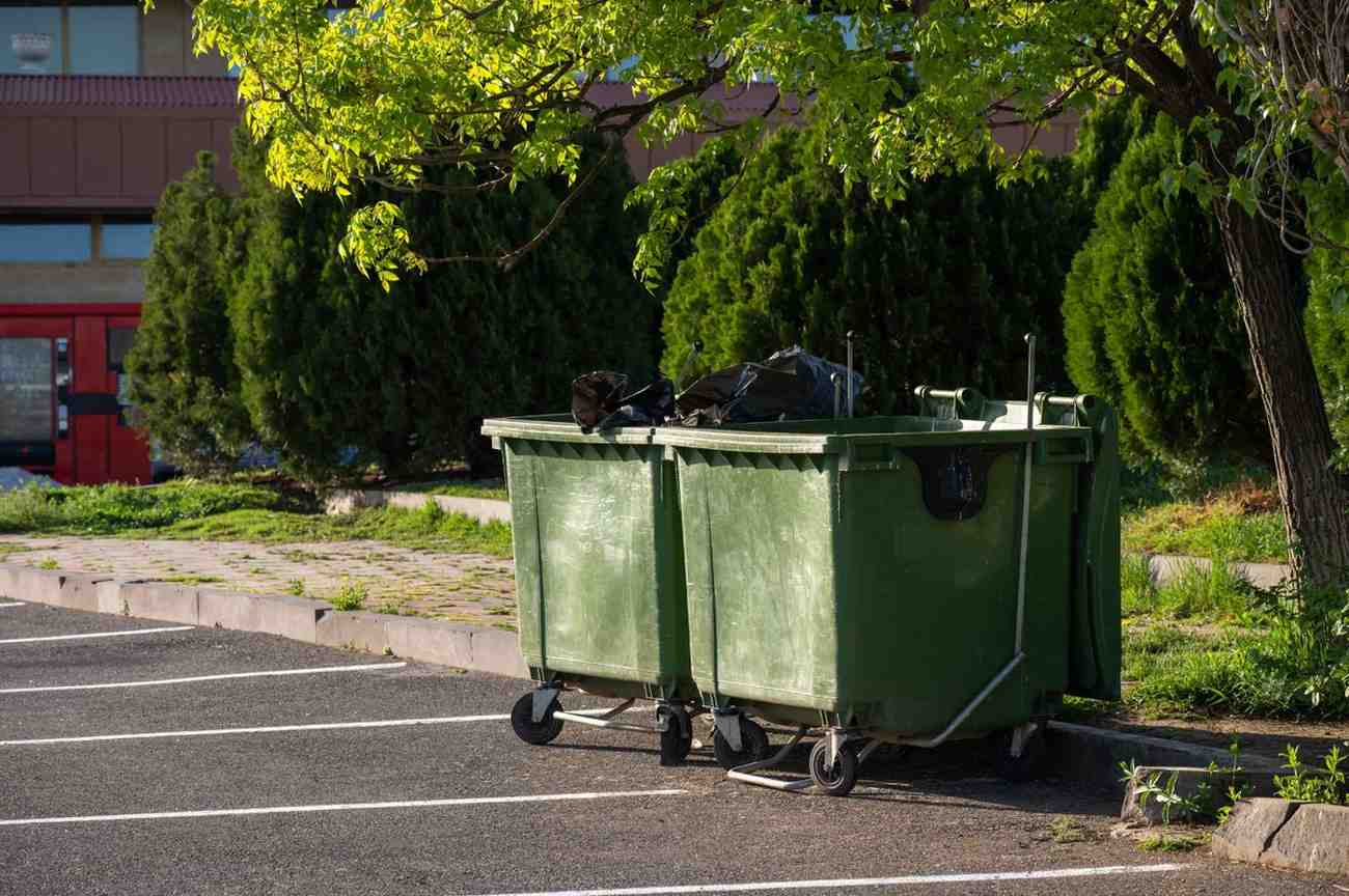 Big Green Trash Cans In The Neighbourhood