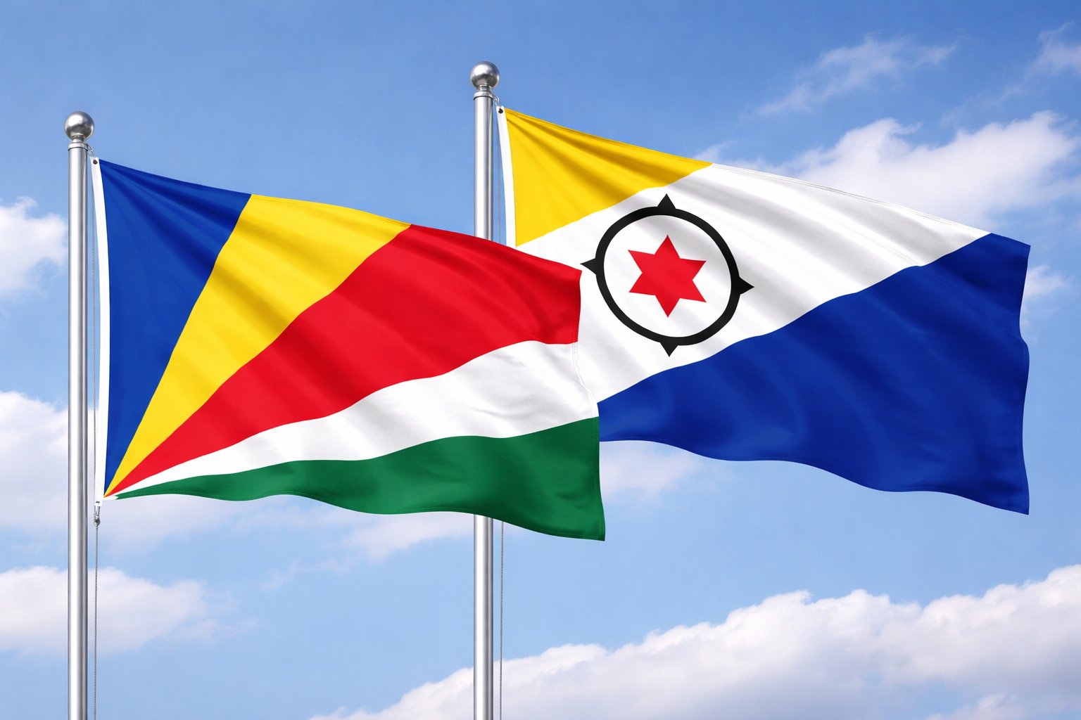 Bonaire And Seychelles Flags