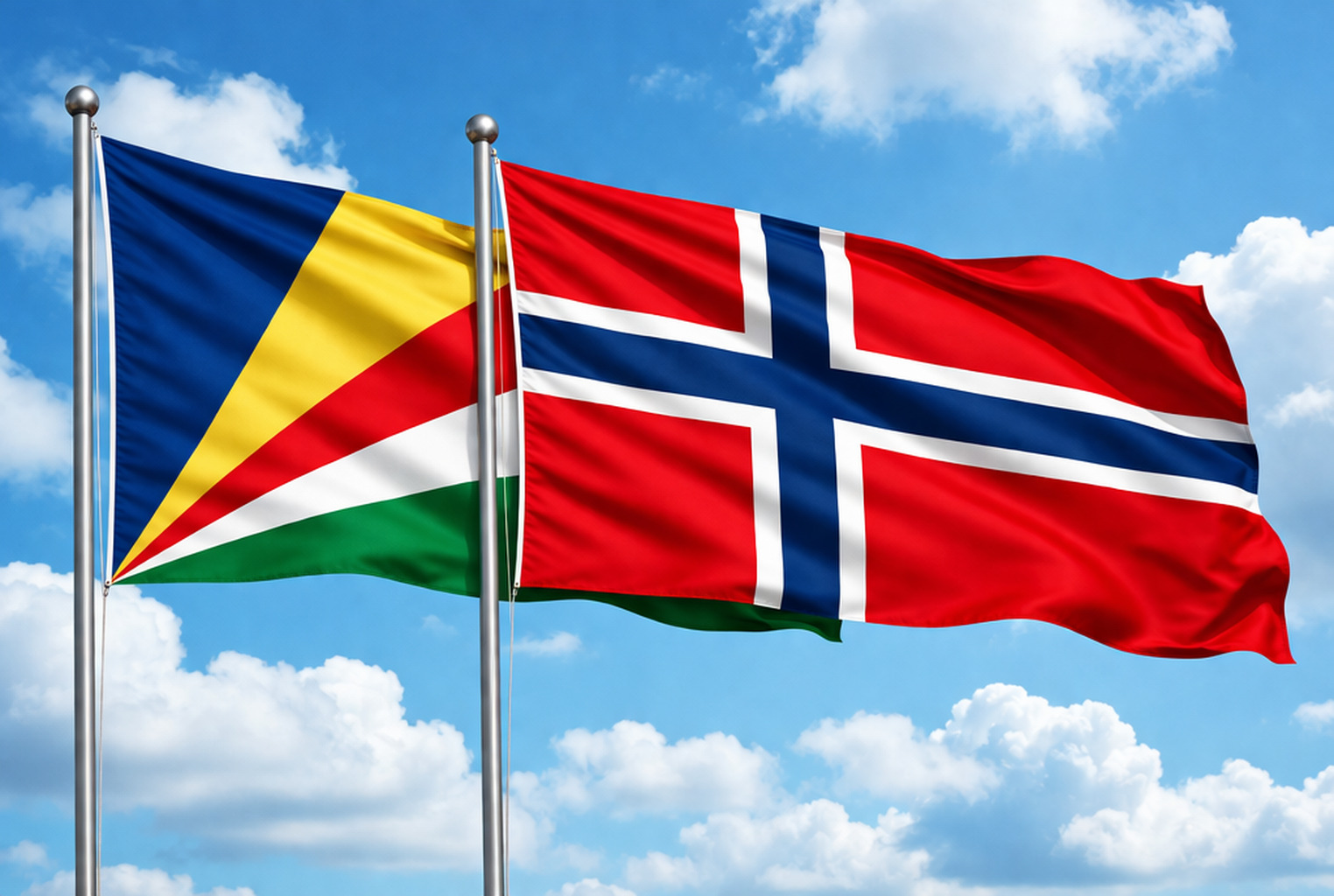 Bouvet Island And Seychelles Flags