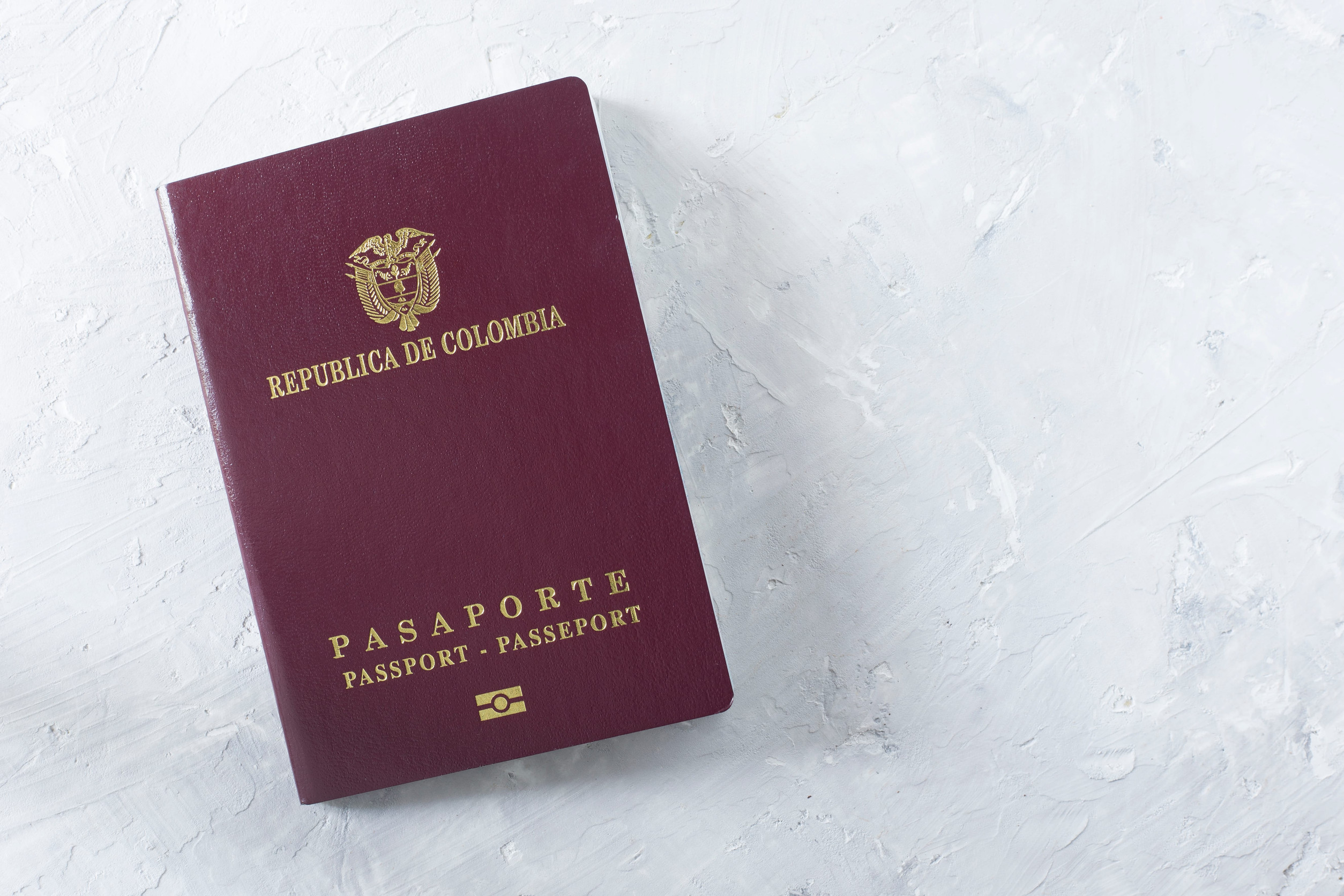 Colombian Citizen Holding Passport