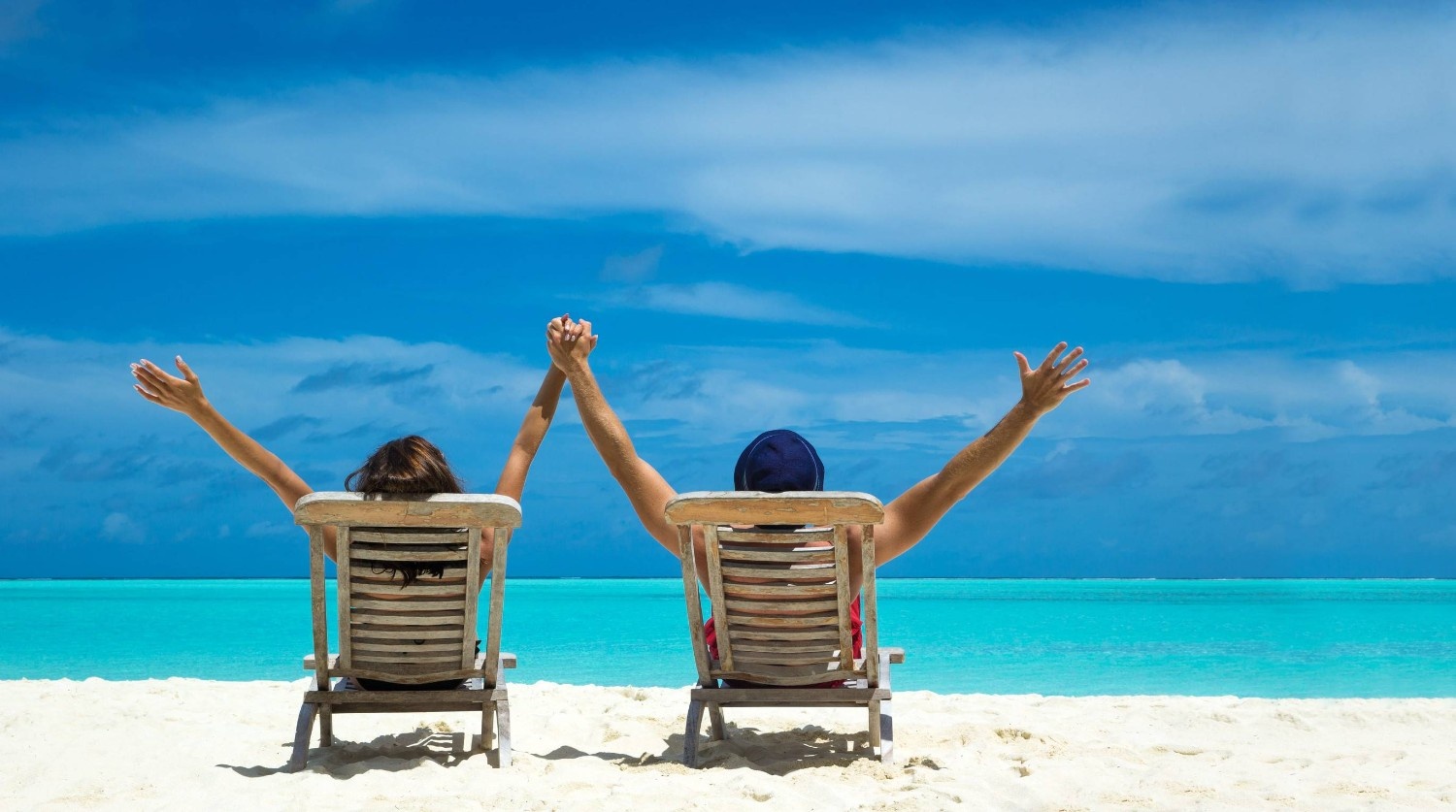 Couple Enjoying The Maldives