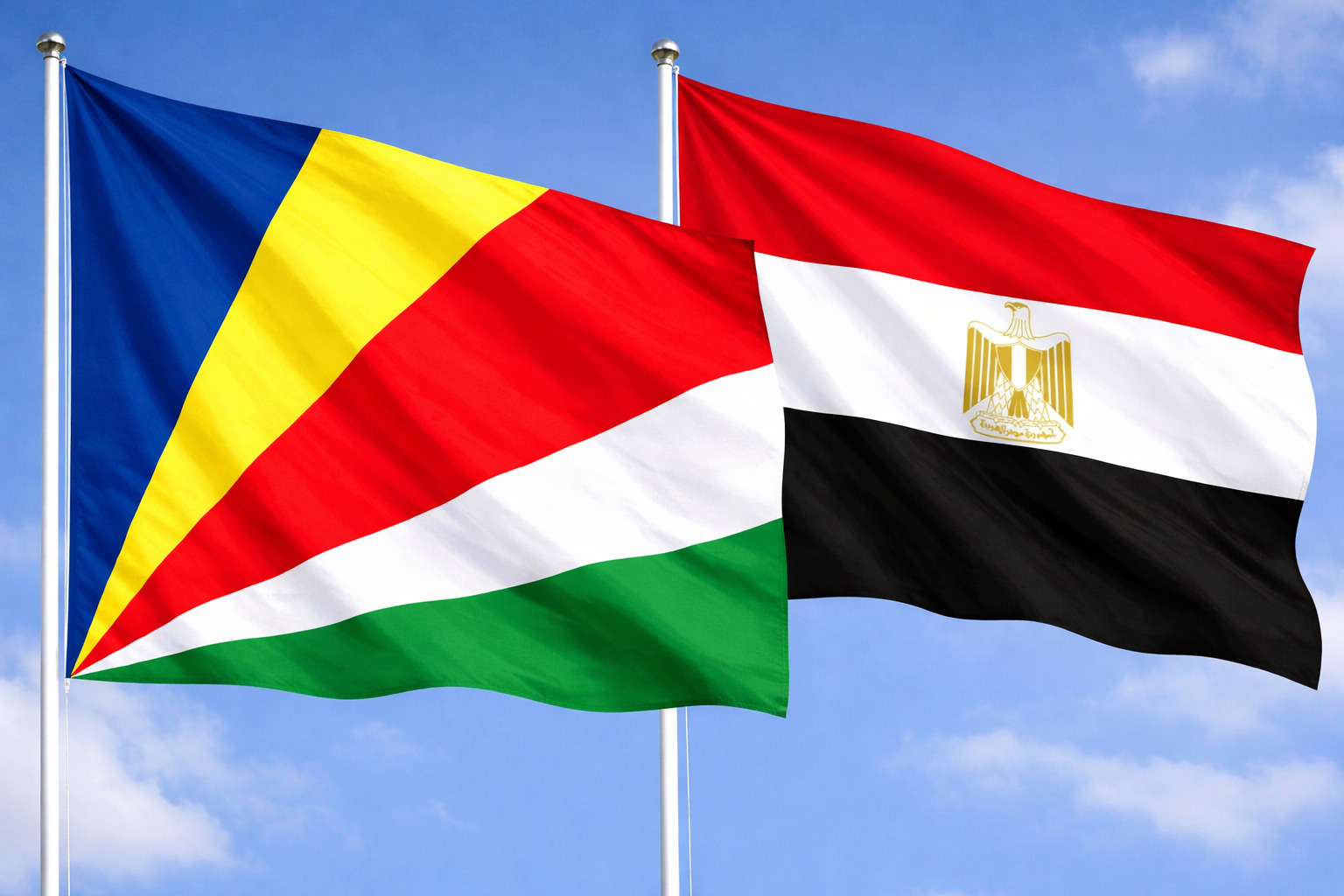 Egypt And Seychelles Flags