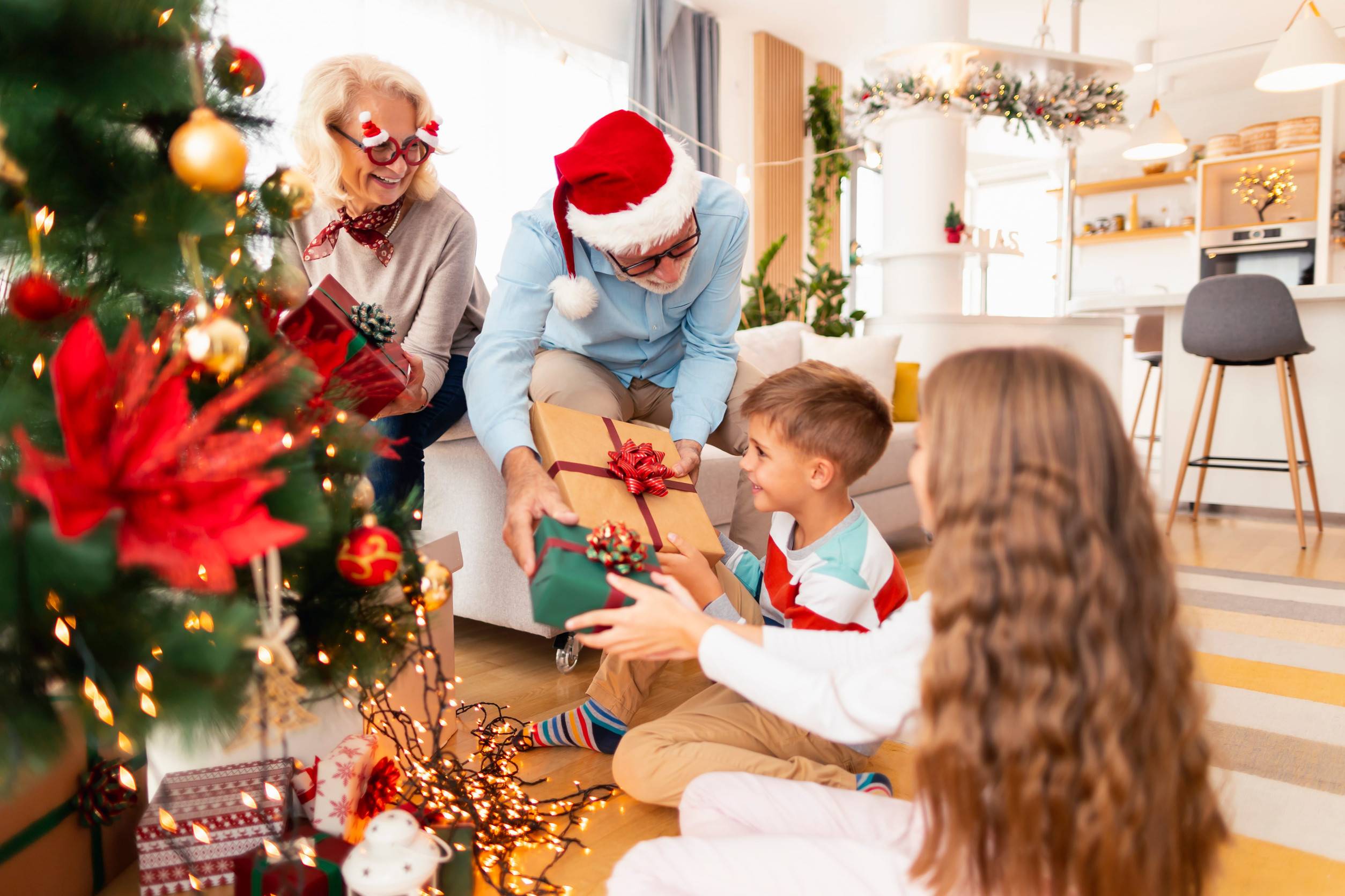 Family Celebrating Christmas Together