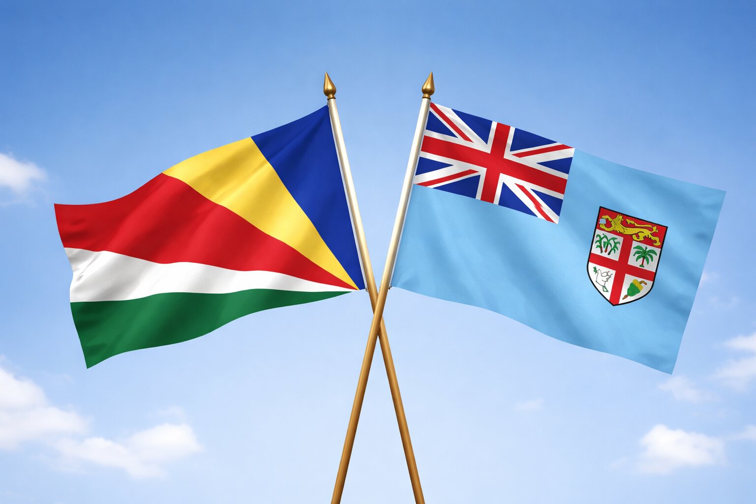 Fiji And Seychelles Flags