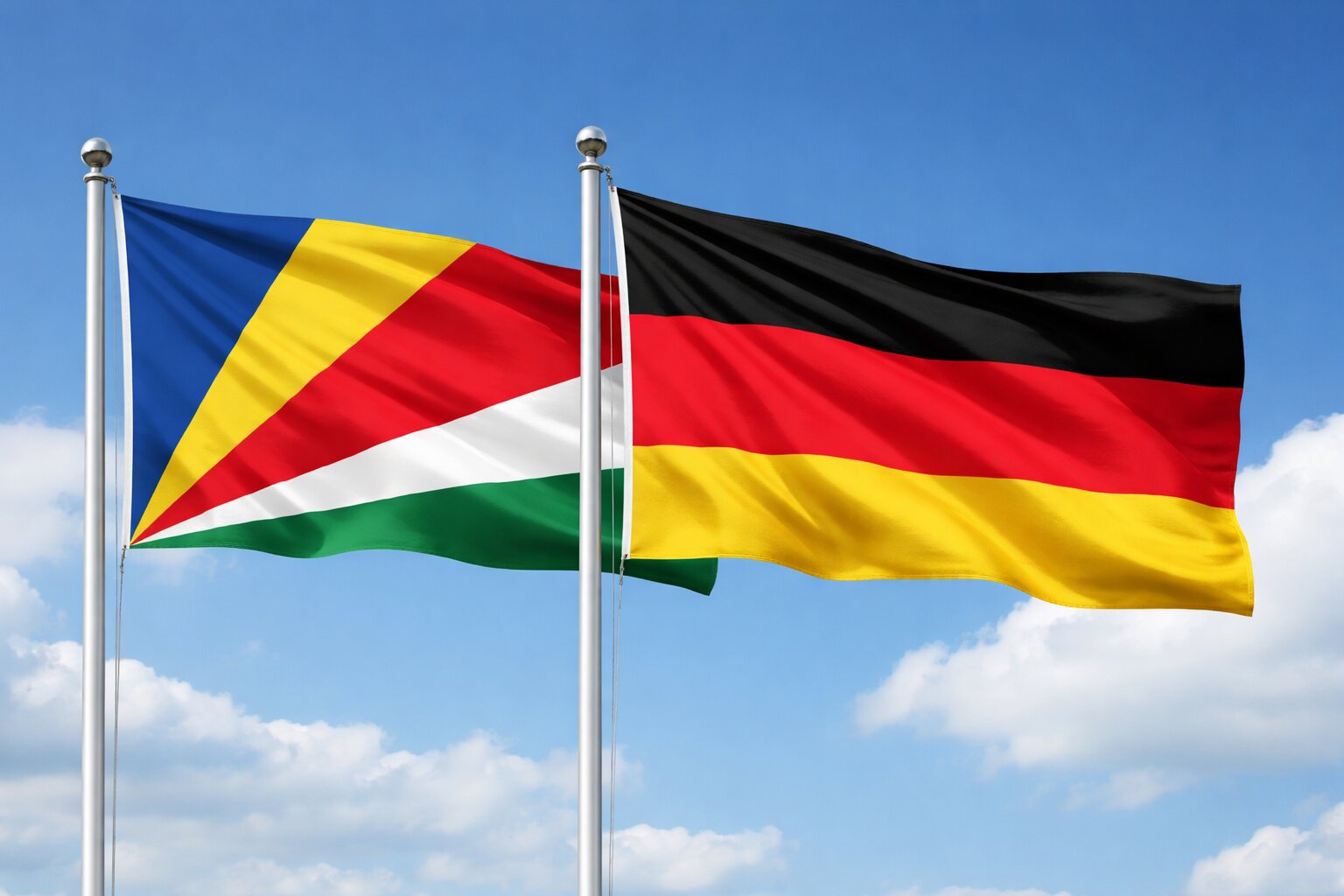 Germany And Seychelles Flags