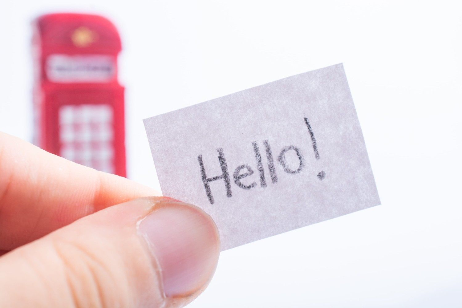 Hello Text On A White Paper