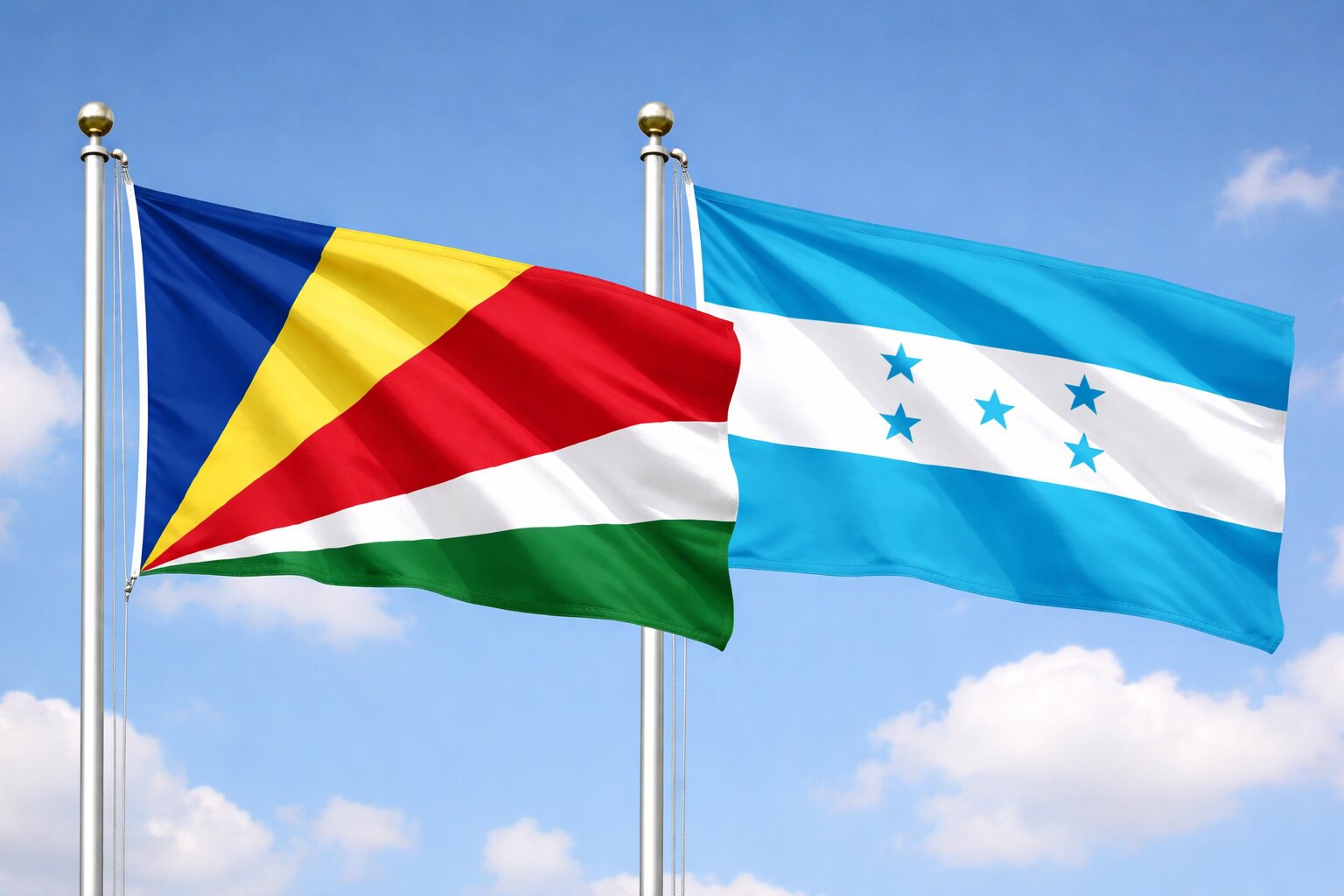 Honduras And Seychelles Flags