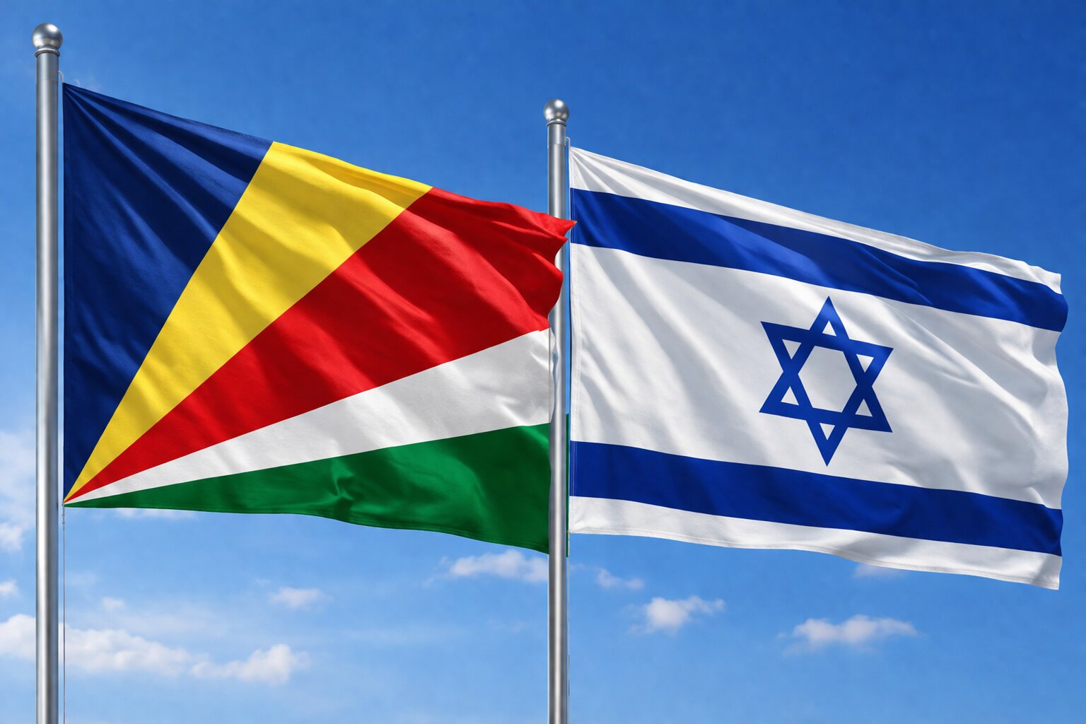 Israel And Seychelles Flags