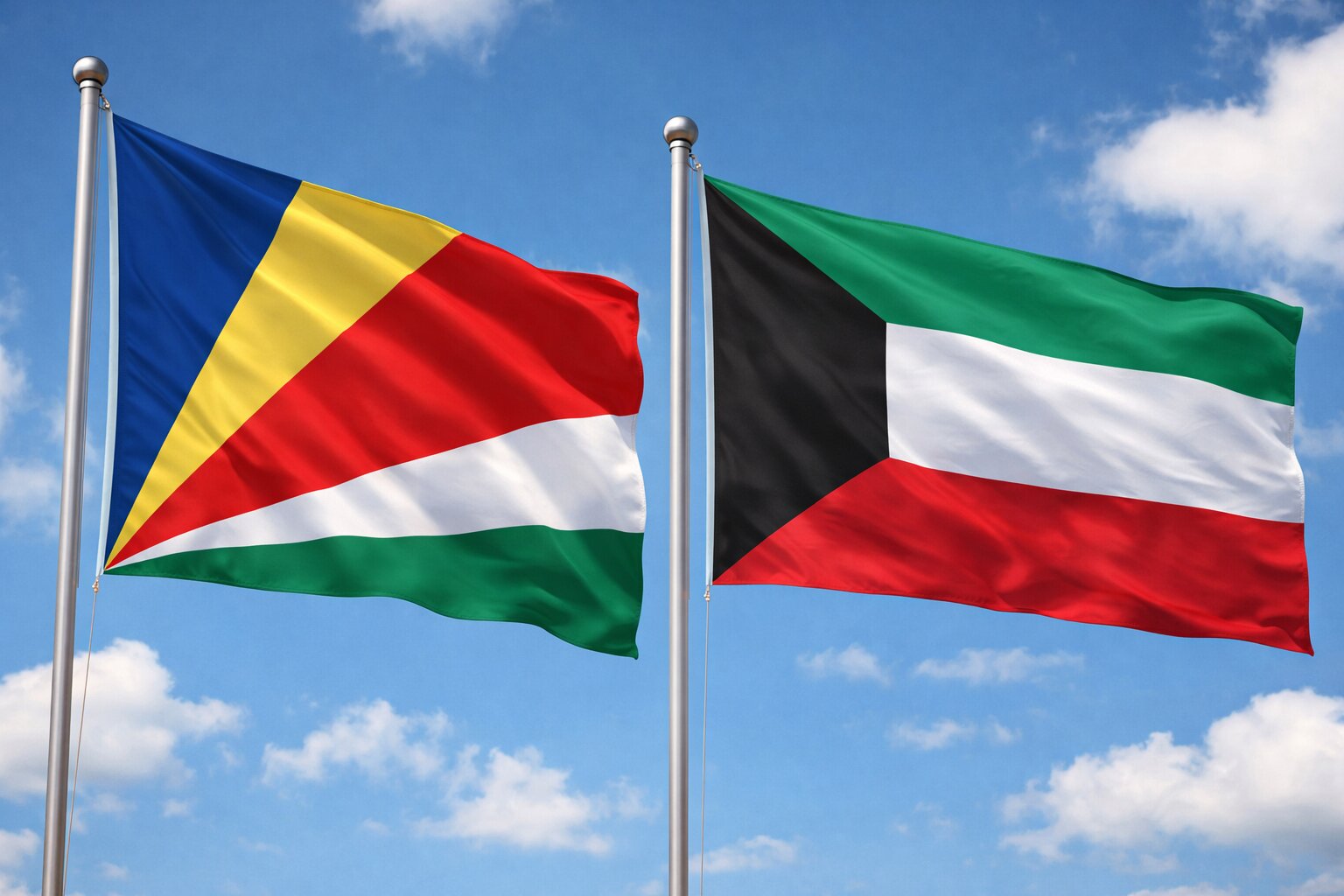 Kuwait And Seychelles Flags