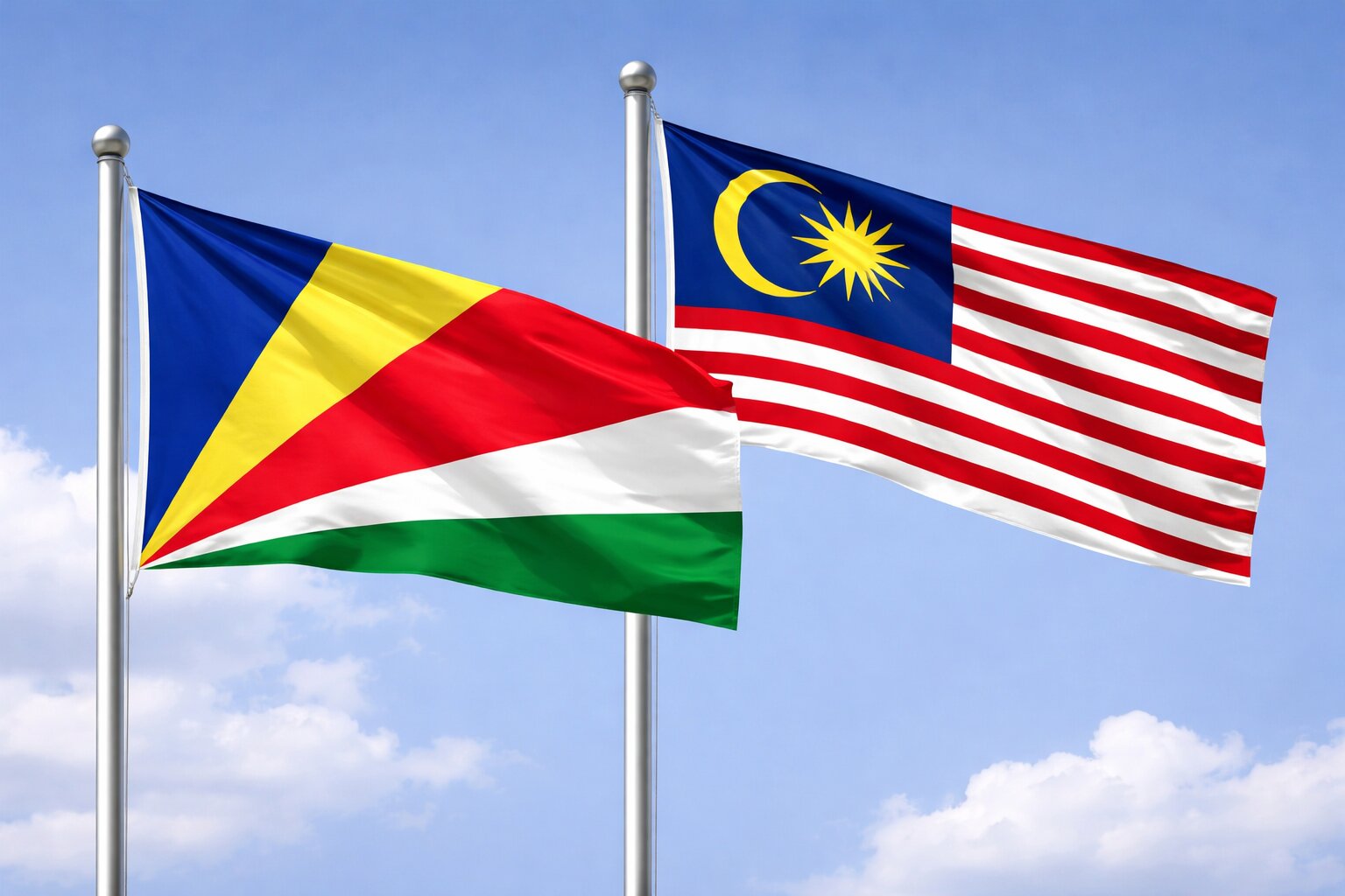 Malaysia And Seychelles Flags