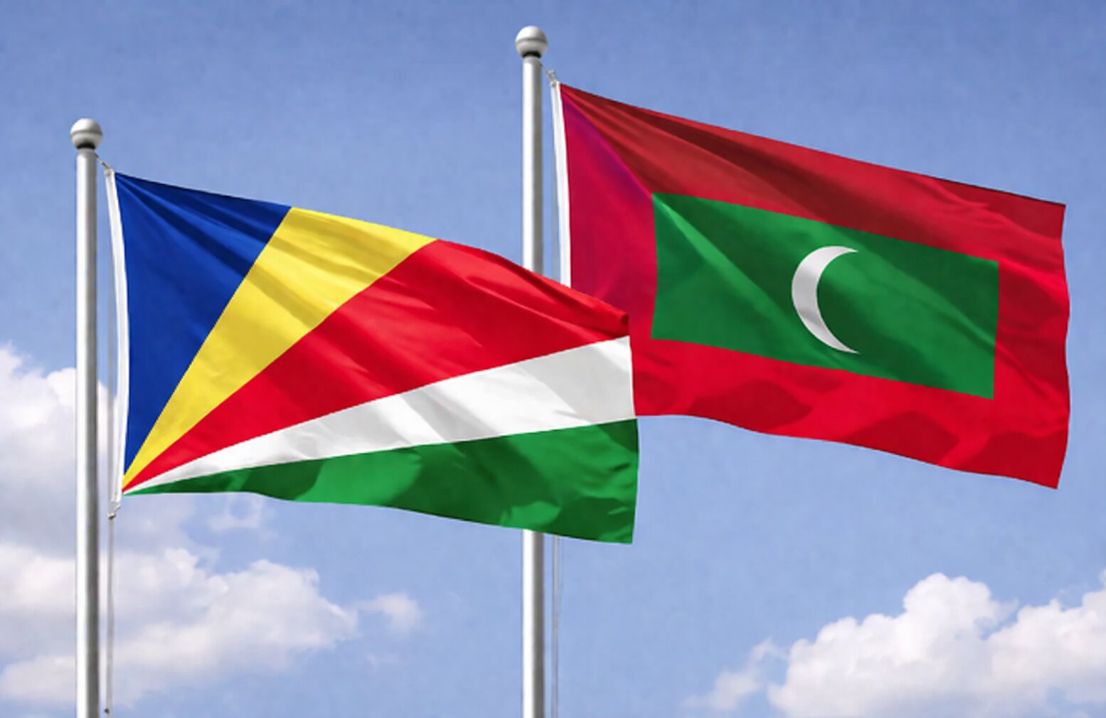 Maldives And Seychelles Flags