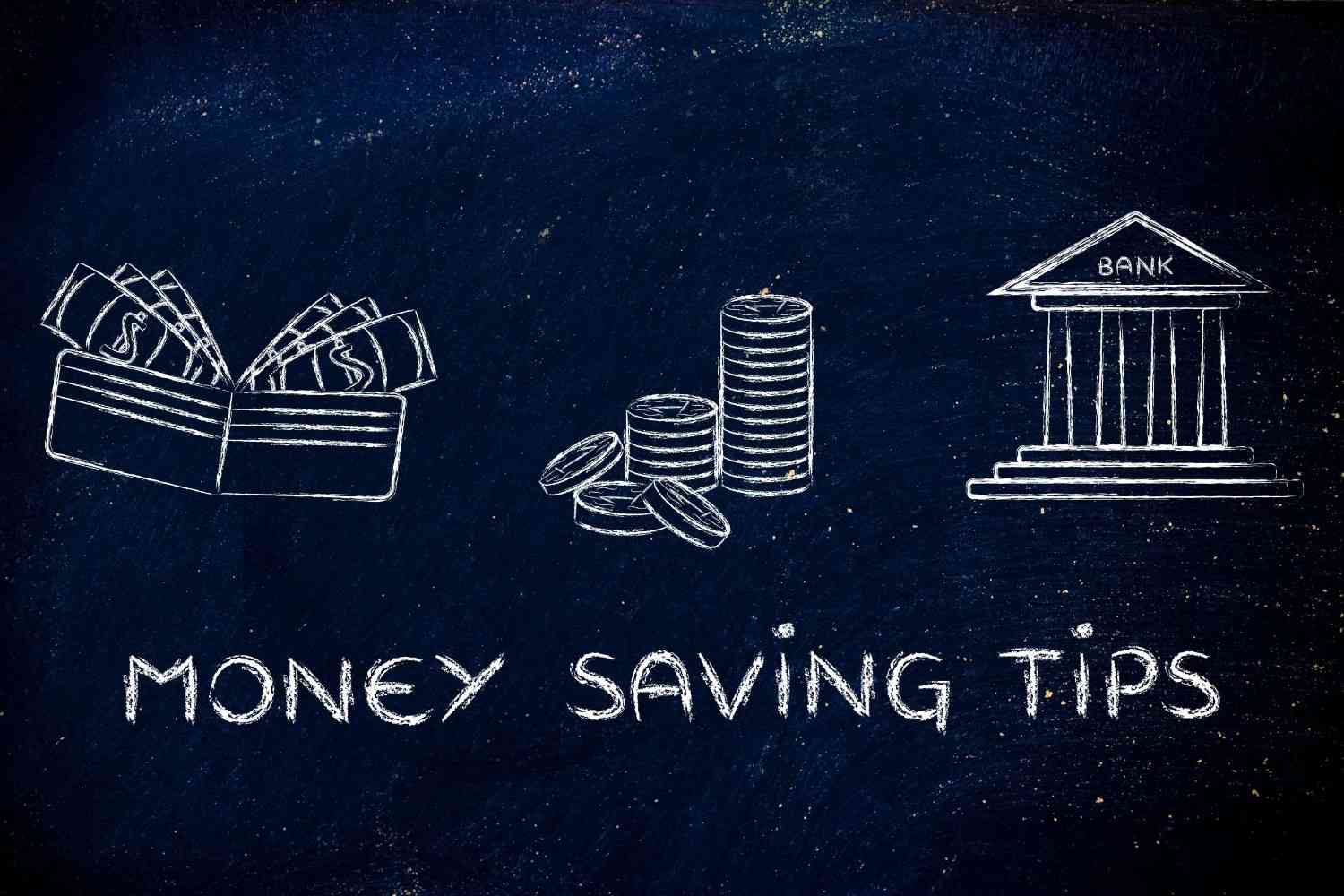 Money Saving Tips Illustration On A Board