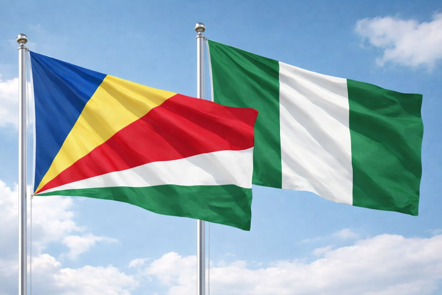 Nigeria And Seychelles Flags
