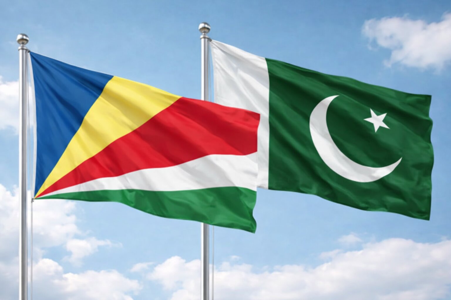 Pakistan And Seychelles Flags