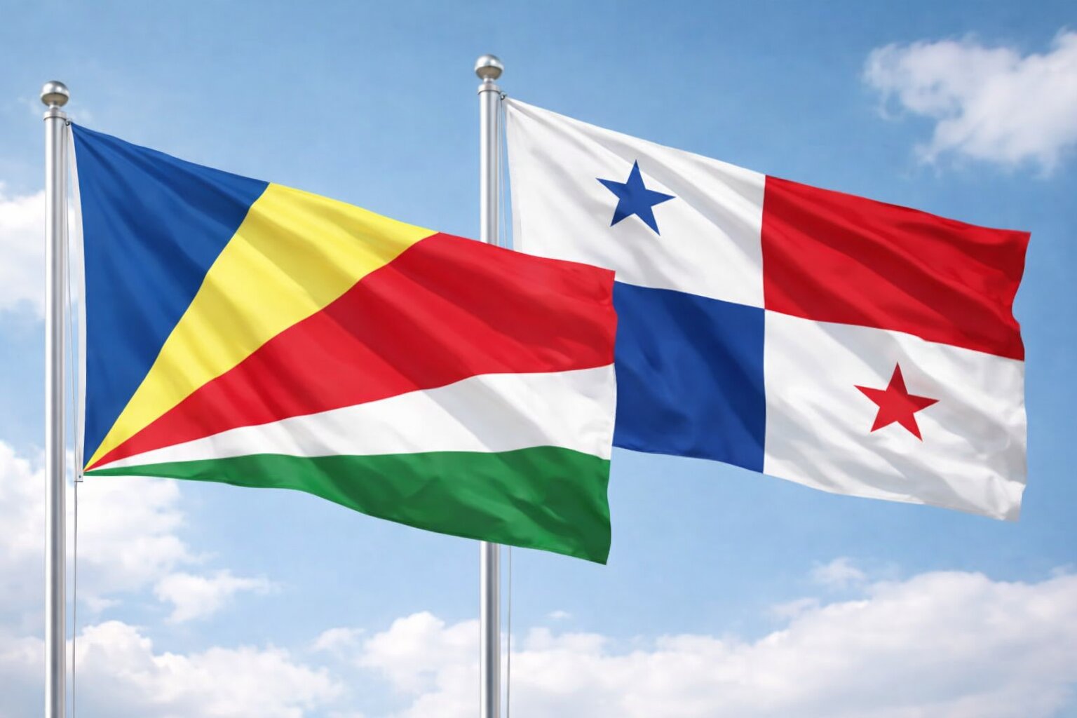Panama And Seychelles Flags