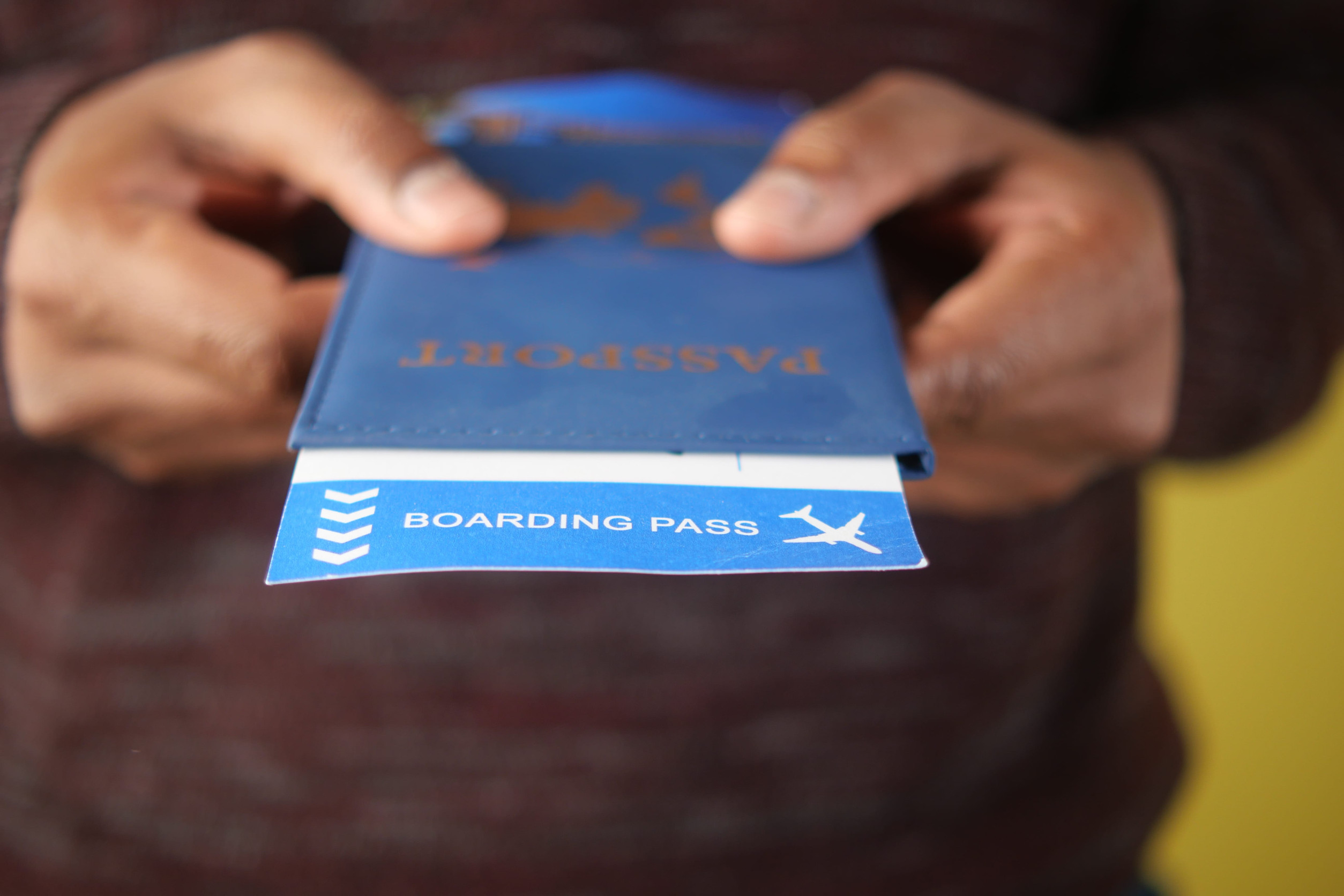Passport and Boarding Pass Before Travel