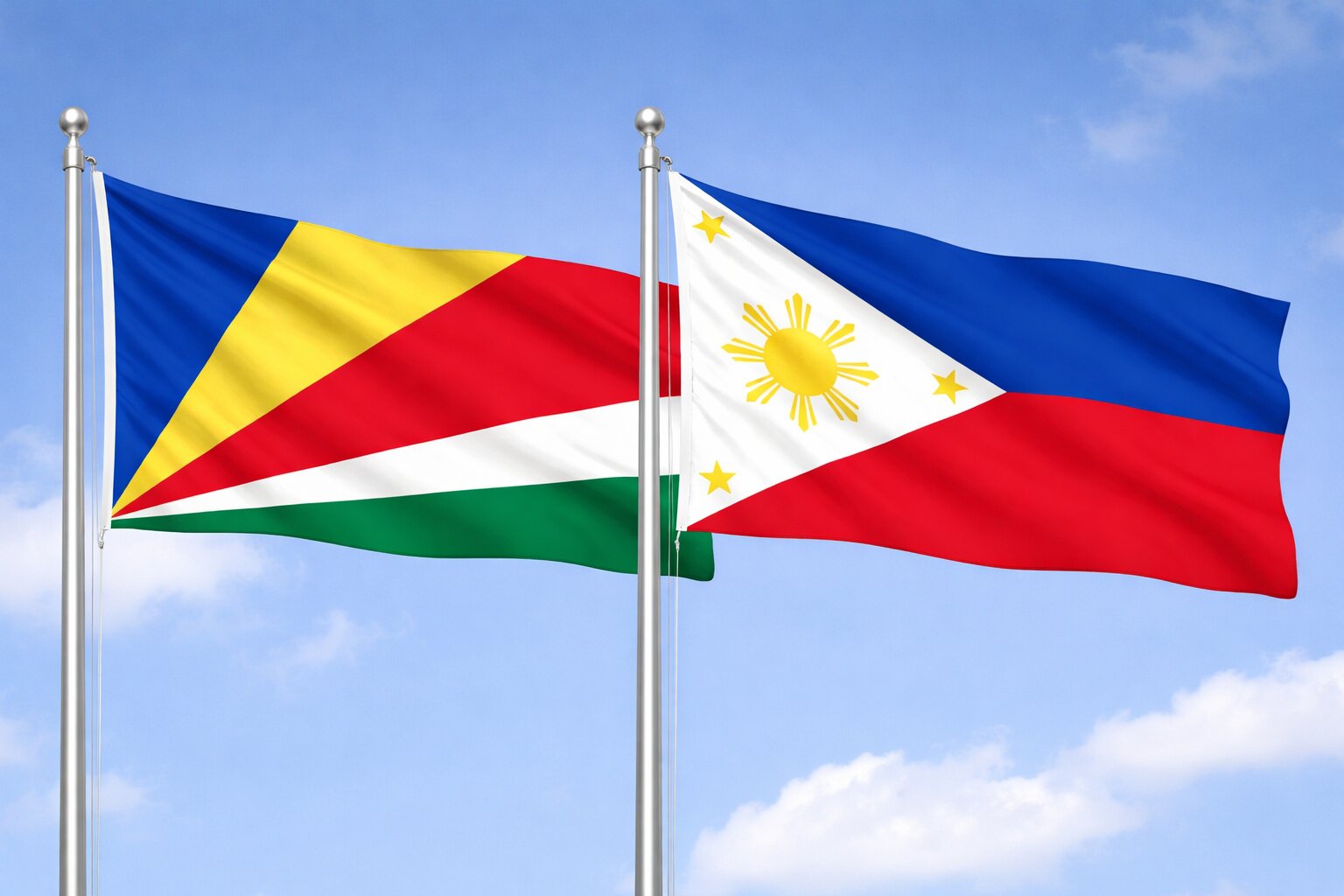 Philippines And Seychelles Flags