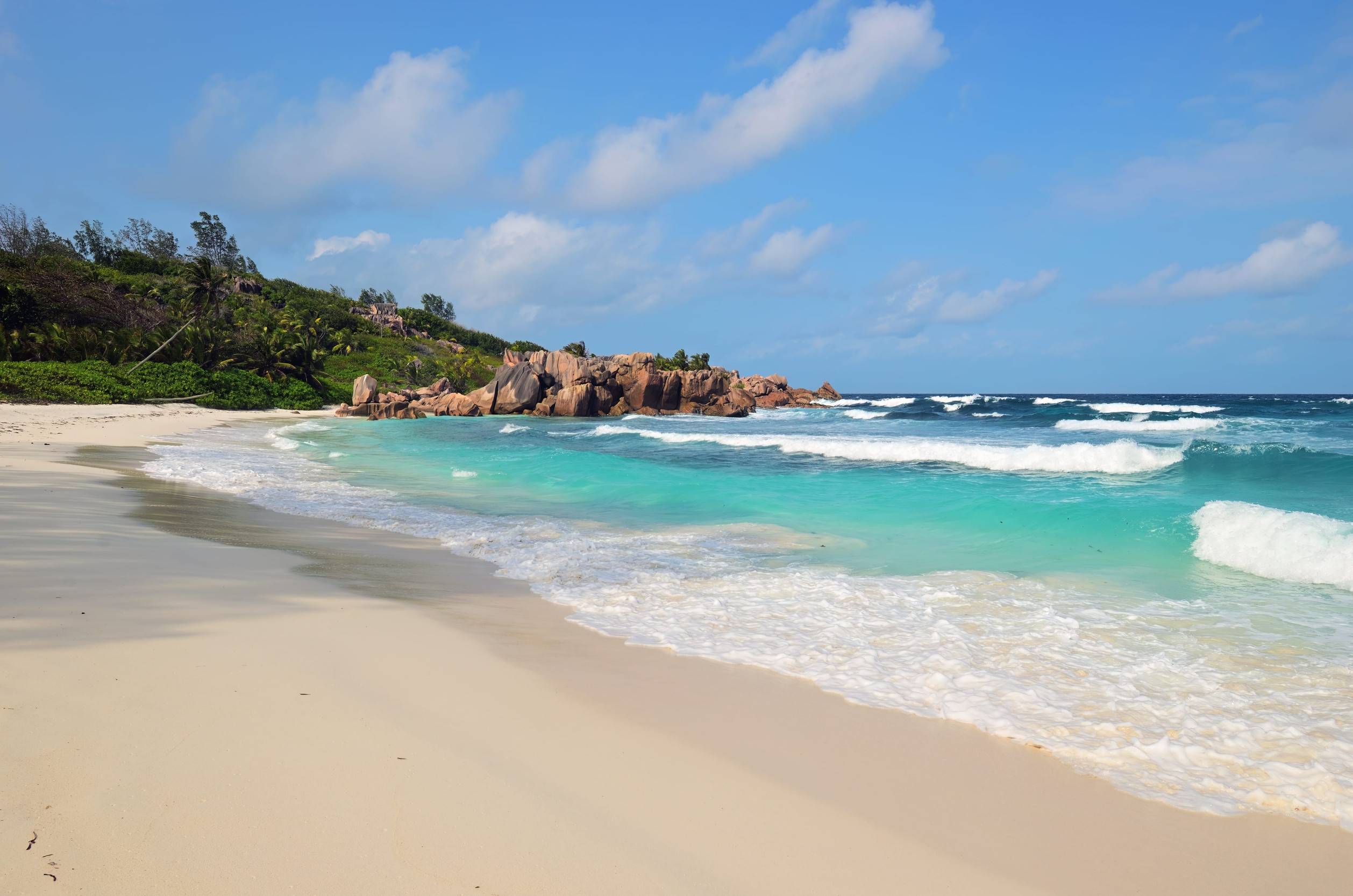 Sandy Grand Anse Beach Seychelles