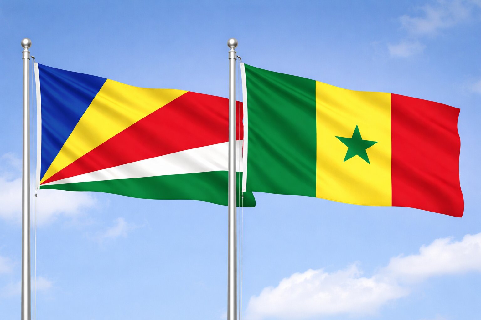 Senegal And Seychelles Flags