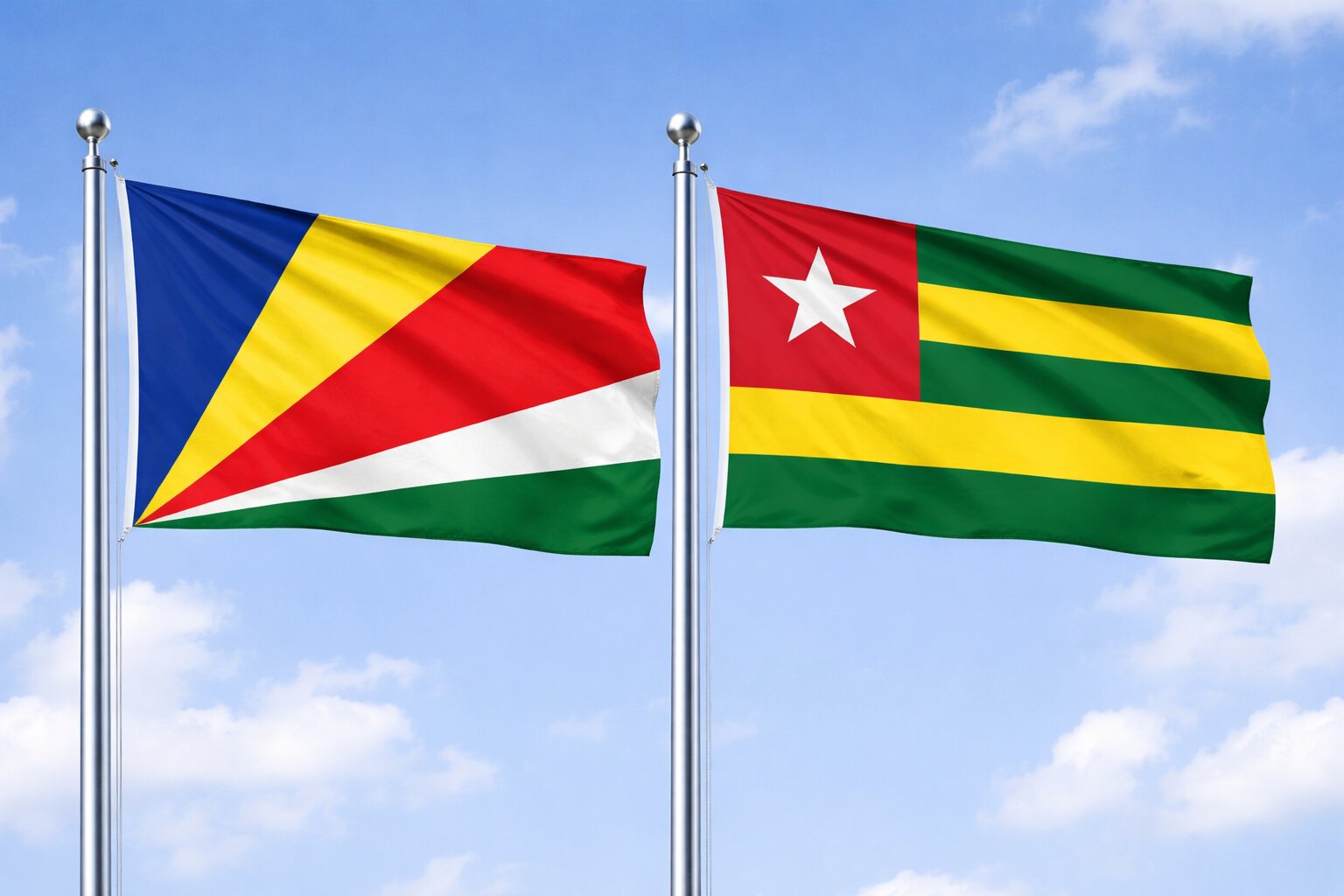 Togo And Seychelles Flags