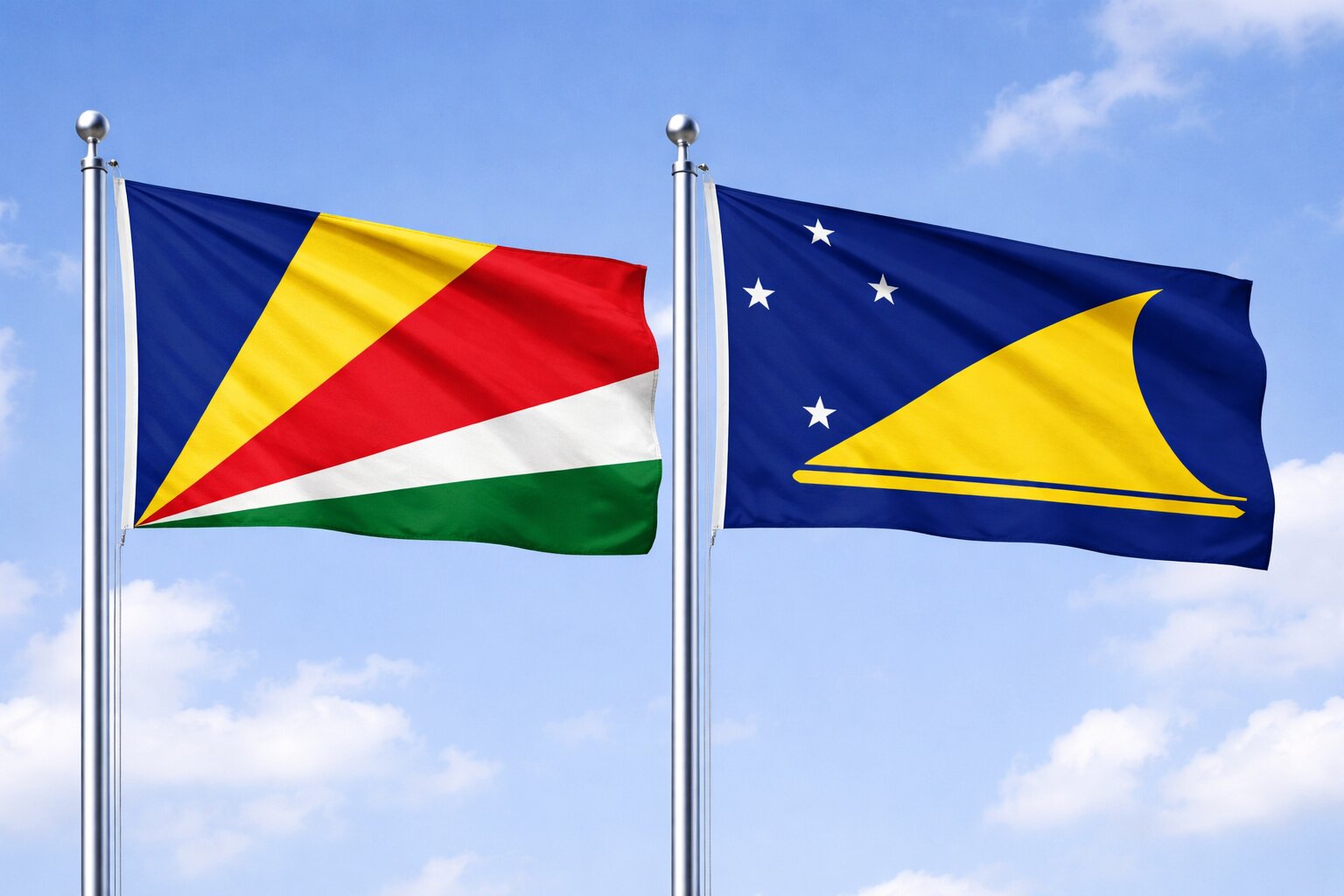 Tokelau And Seychelles Flags