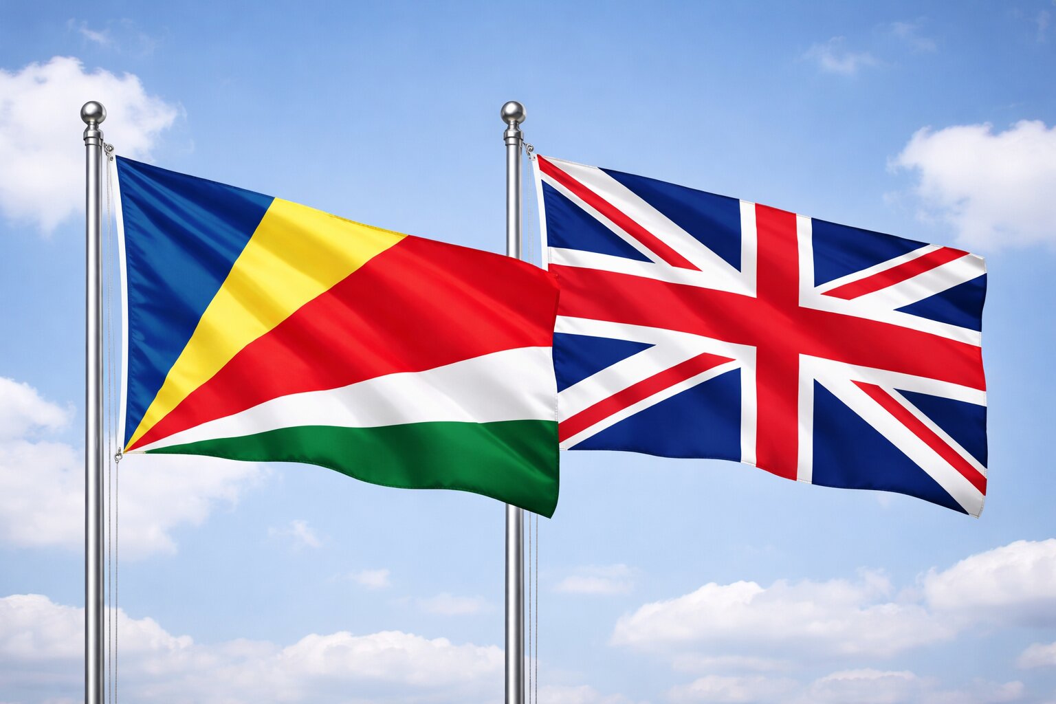 United Kingdom And Seychelles Flags