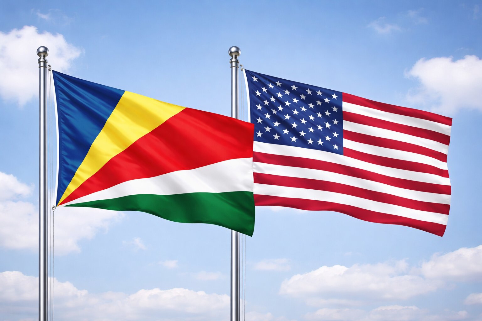 United States Minor Outlying Islands And Seychelles Flags